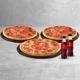 3 Adet Büyük Boy Pizza + 2 Adet Litrelik İçecek